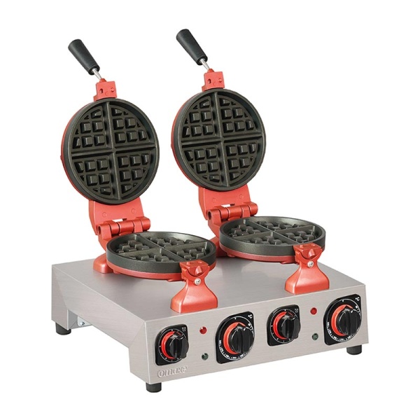 OMAKE Zamanlayıcılı Kare Model Çiftli Waffle Makinesi, Elektrikli