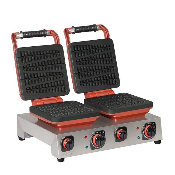 OMAKE Zamanlayıcılı Çubuk Çiftli Waffle Makinesi, Elektrikli 230 V